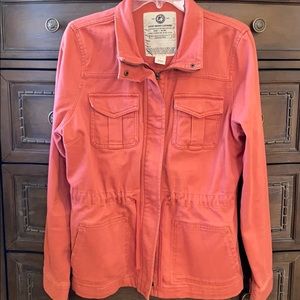Lucky Brand women’s coral colored utility jacket